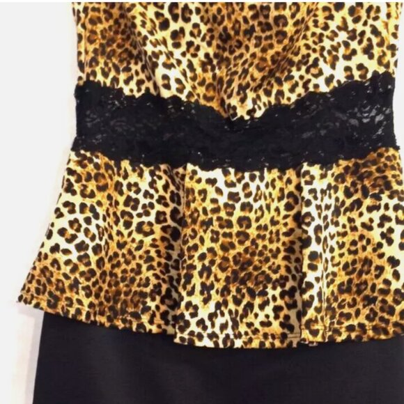 Junior's Dress Size XL NEW Animal Print Strapless Wild Daisy Formal Prom - Picture 6 of 16